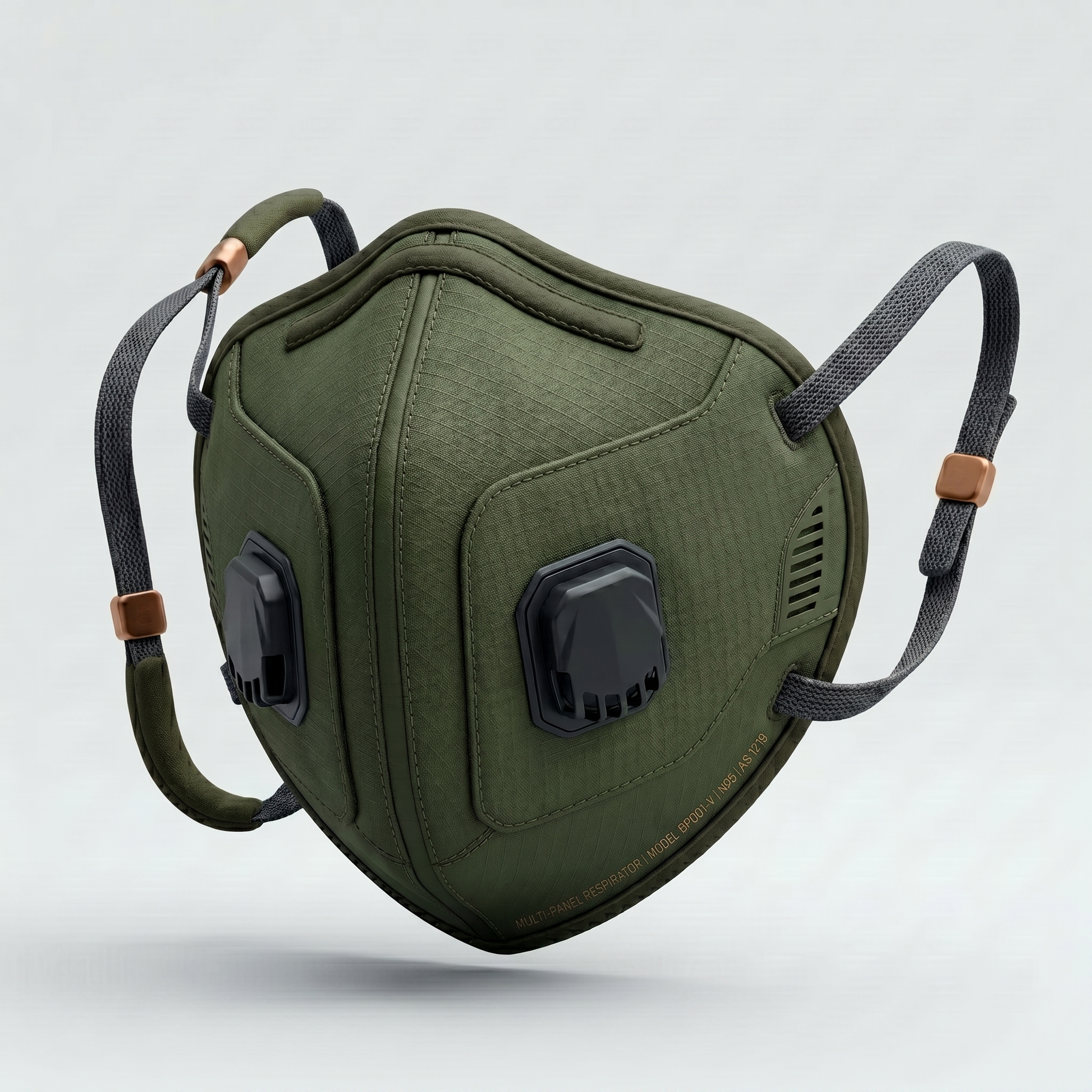 Repaired mask (9) Royal Bull Hero Mask Army Green Dual Valve Respirator