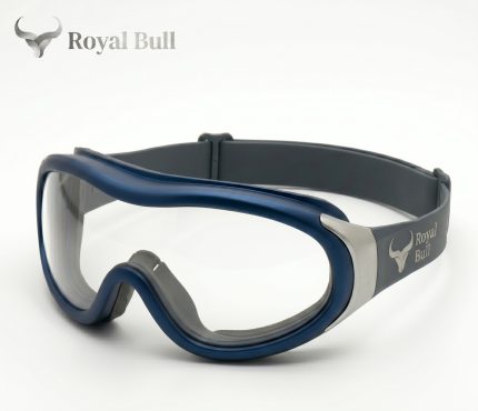 Royal Bull Safety Goggles Blue Frame Clear Lens Eye Protection