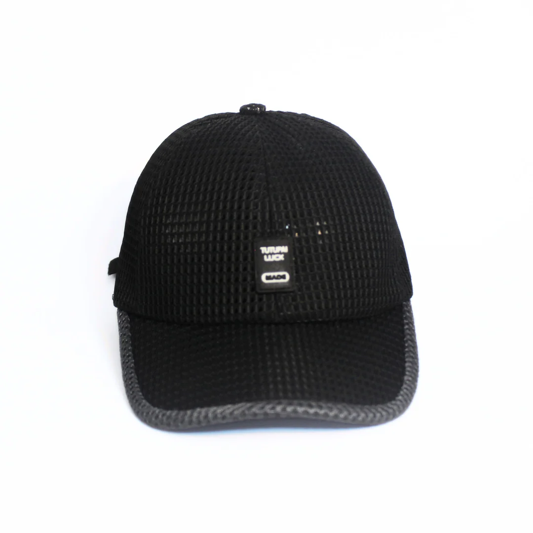 Custom black mesh baseball cap with breathable quick dry polyester fabric Custom black mesh baseball cap with breathable quick dry polyester fabric