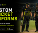 Custom cricket uniforms for clubs, academies and leagues, playing whites and coloured T20 kit, Royal Bull